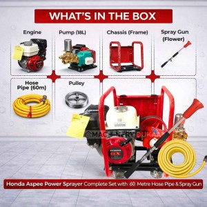 Honda Aspee Power Sprayer Complete set with 60 Metre Hose pipe and Spray gun